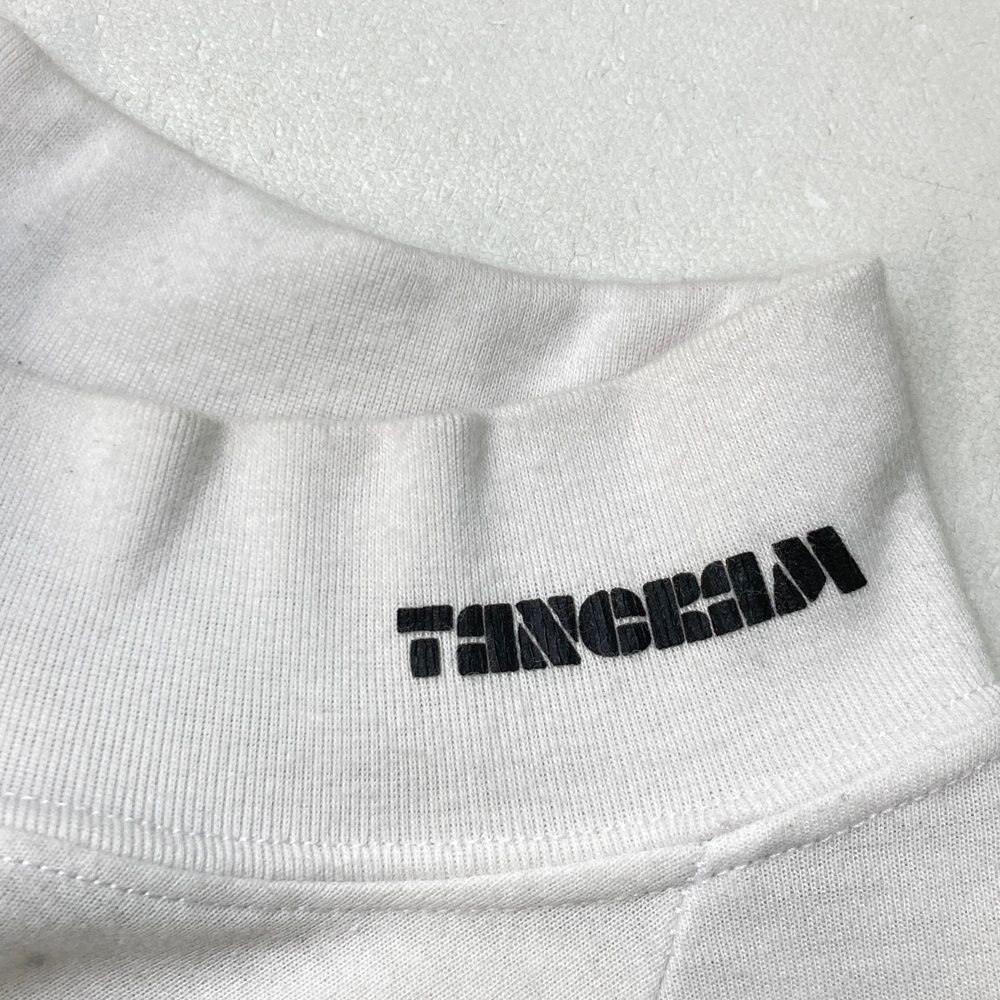 サイズ：XS TANGRAM　タングラム  モックネック 長袖Tシャツ  ホワイト系 [240101490952] ゴルフウェア メンズ ストスト サイズ：XS TANGRAM タングラム モックネック 長袖Tシャツ