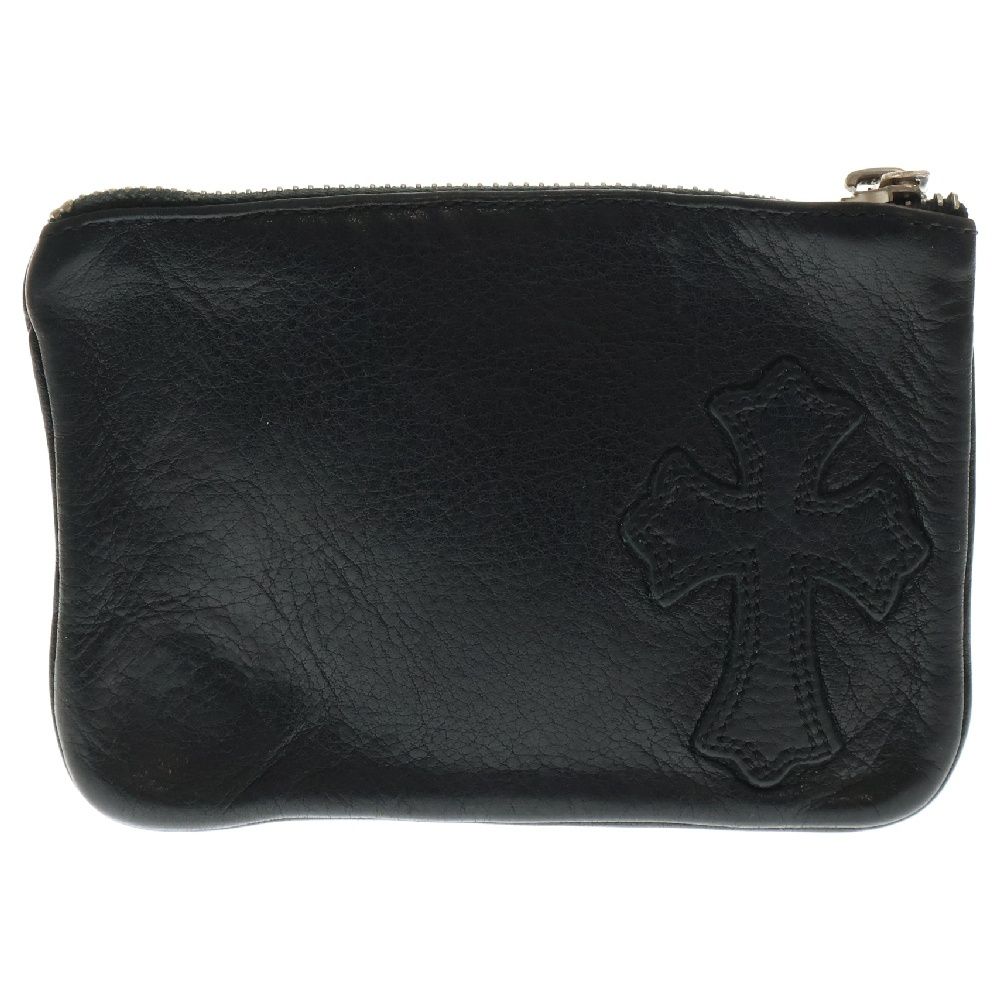 CHROME HEARTS (クロムハーツ) ZPR CHNG PURSE チェンジパース クロスパッチダガージップコインケース ブラック