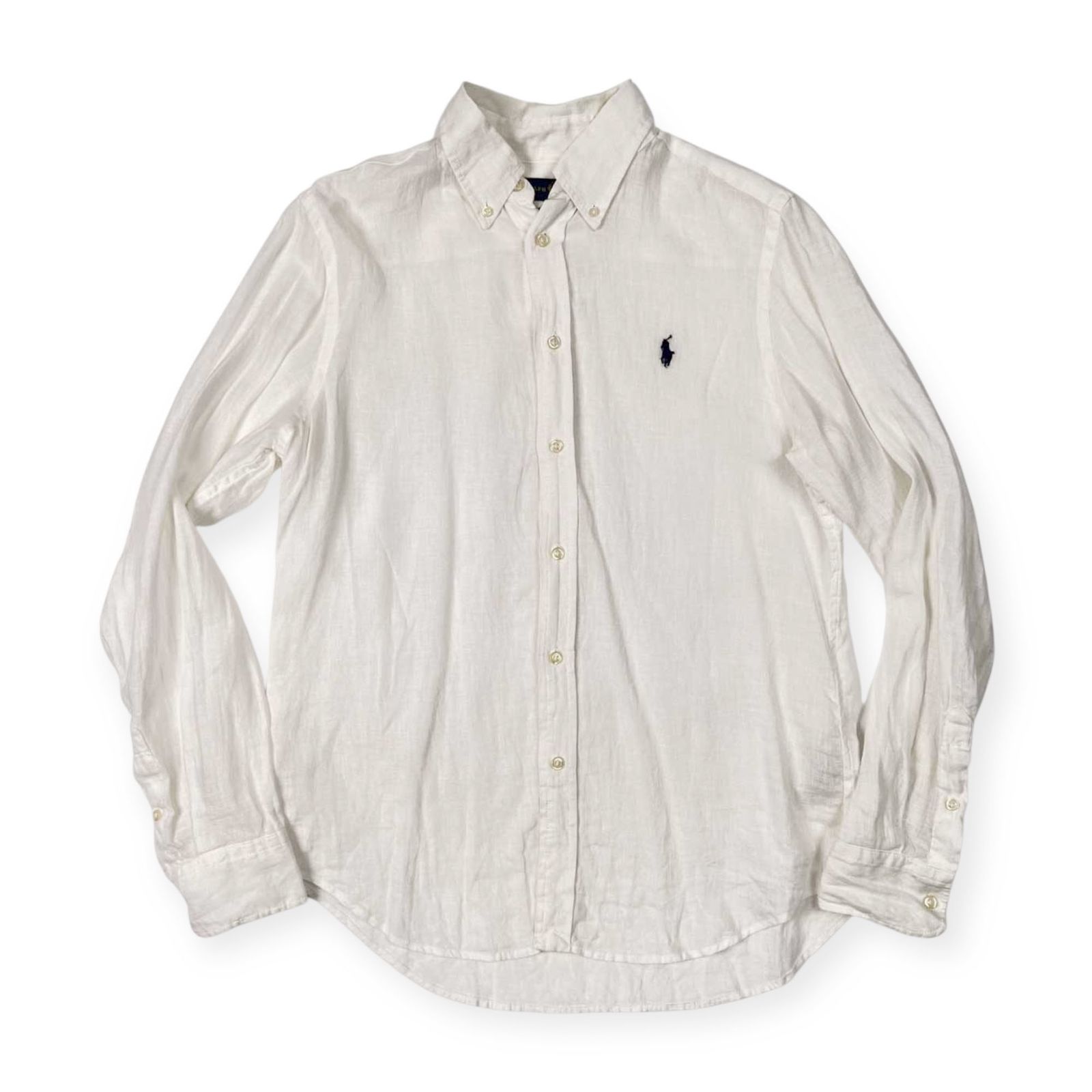 POLO RALPH LAUREN ホワイト長袖　麻100%シャツ ボーイズ 8才～20才)リネン シャツ （シャツ・ブラウス）｜POLO