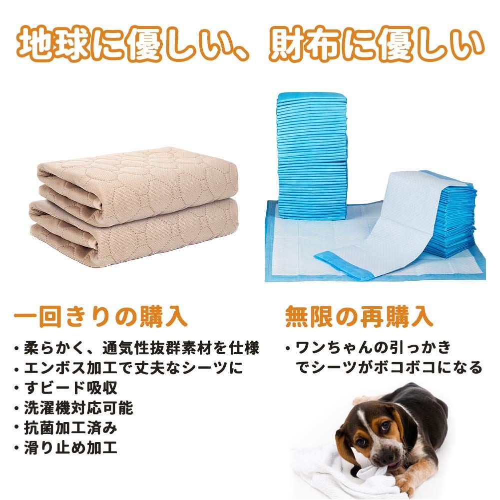 数量限定】ULIGOTA ペットシーツ 洗える 猫 犬用 おしっこパッド ...