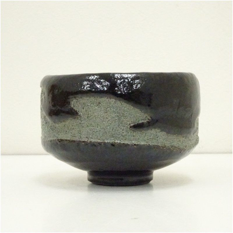 佐々木松楽造 黒楽茶碗（保護箱） 茶道 抹茶 おしゃれ 抹茶茶碗