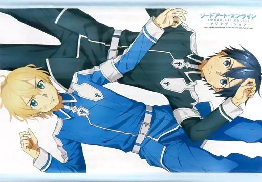 中古】タペストリー キリト＆ユージオ B2タペストリー 「ソードアート