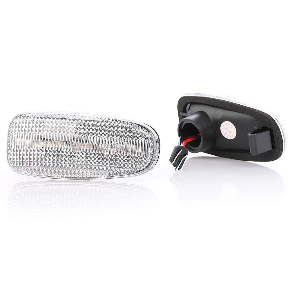 hotimp W210 W170 W208 W638 ファイバーLED シーケンシャル フロントサイドマーカー クリアレンズ メルセデス ベンツ 互換品 左右１組 Eクラス CLK SLK Vクラス 
