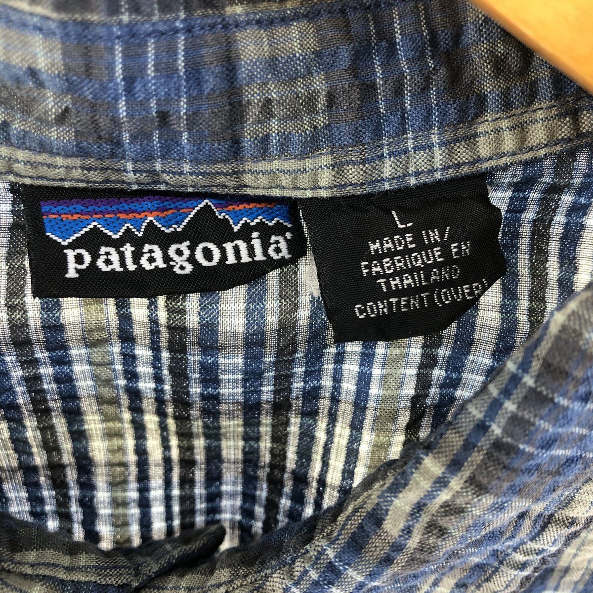 古着 90年代 パタゴニア Patagonia シアサッカー 半袖 チェックシャツ