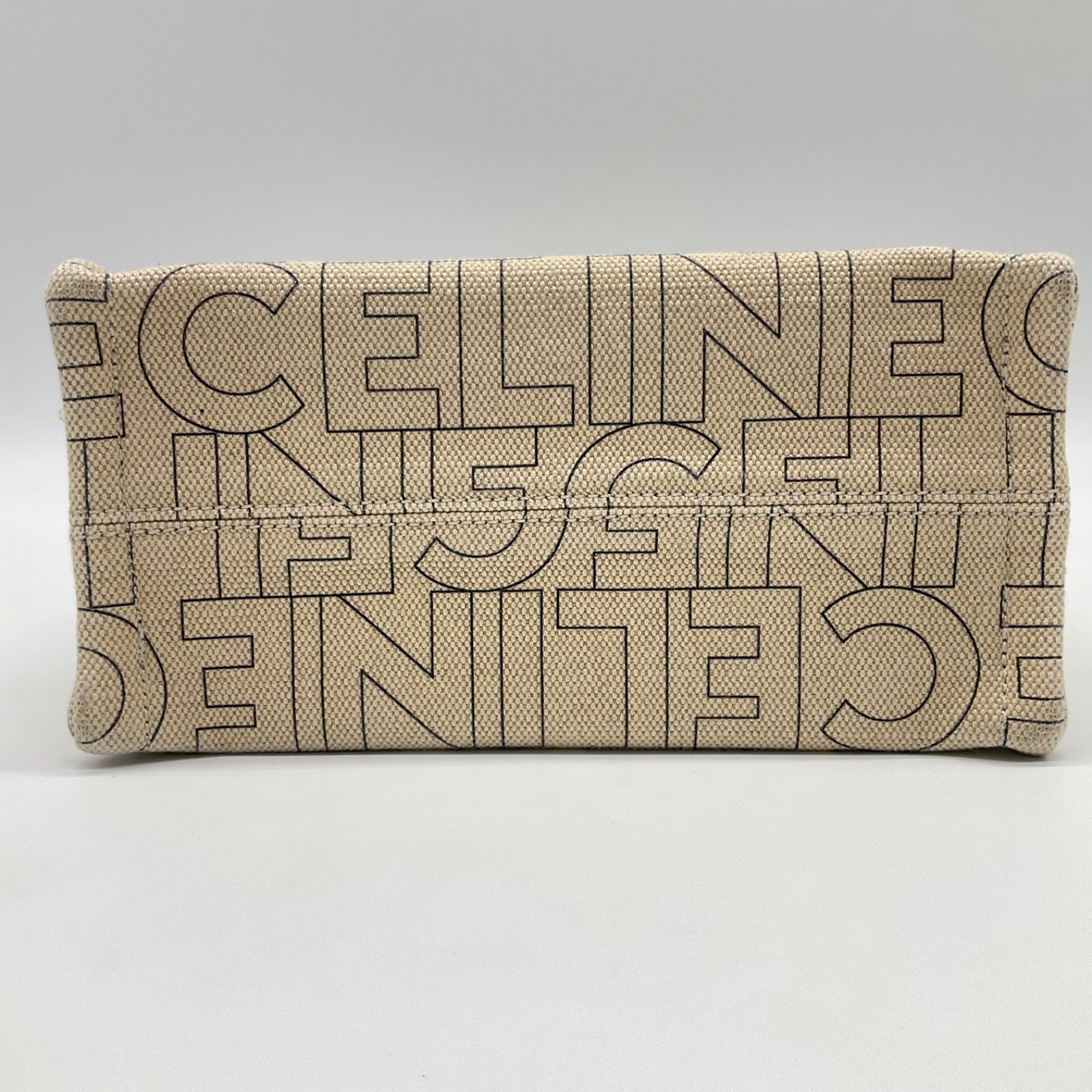 CELINE セリーヌ スモール カバ タイス トートバッグ キャンバス×レザー ベージュ 199162ERQ.02NT トリオンフ ナチュラル ブラウン 2WAY 保存袋付【中古】Aランク