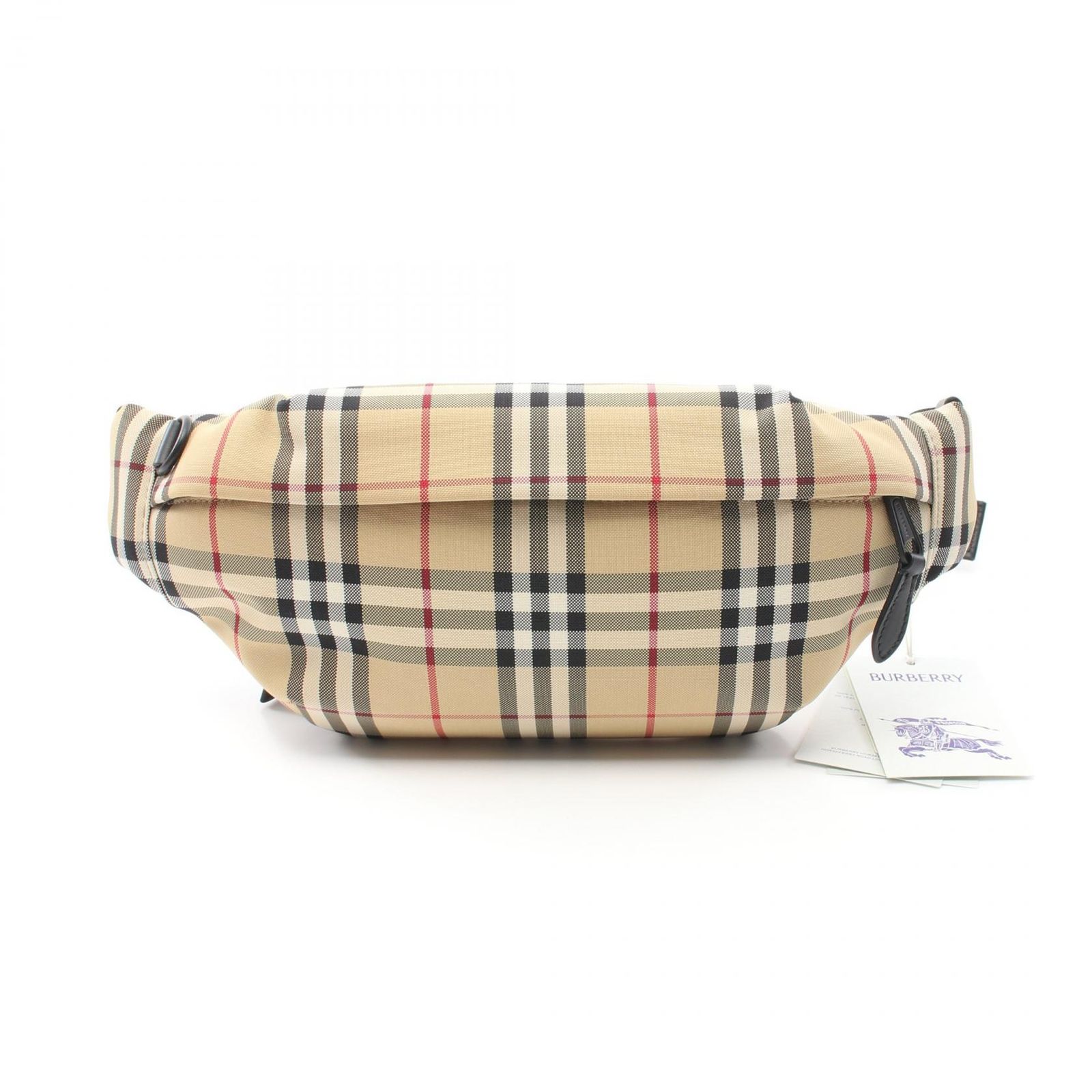バーバリー BURBERRY ウエストバッグ ボディバッグ 8084114 ベージュ キャンバス レザー ベルトバッグ メンズ
