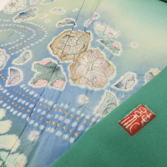 六花-RIKKA- 正絹 作家物落款 辻が花 訪問着 着物 A3865