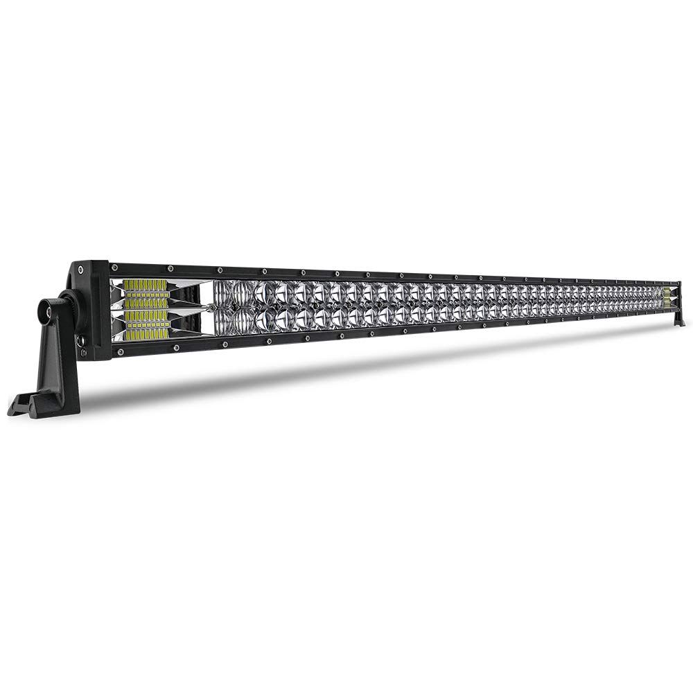 LED作業灯 12V/24V汎用 52インチLEDライトバー 車用 50000LM 360W 6500k 広角狭角一体型発光 IP68防水 LEDワークライト ATV/SUV/トラック用品 現場作業 汎用作業灯 車外灯