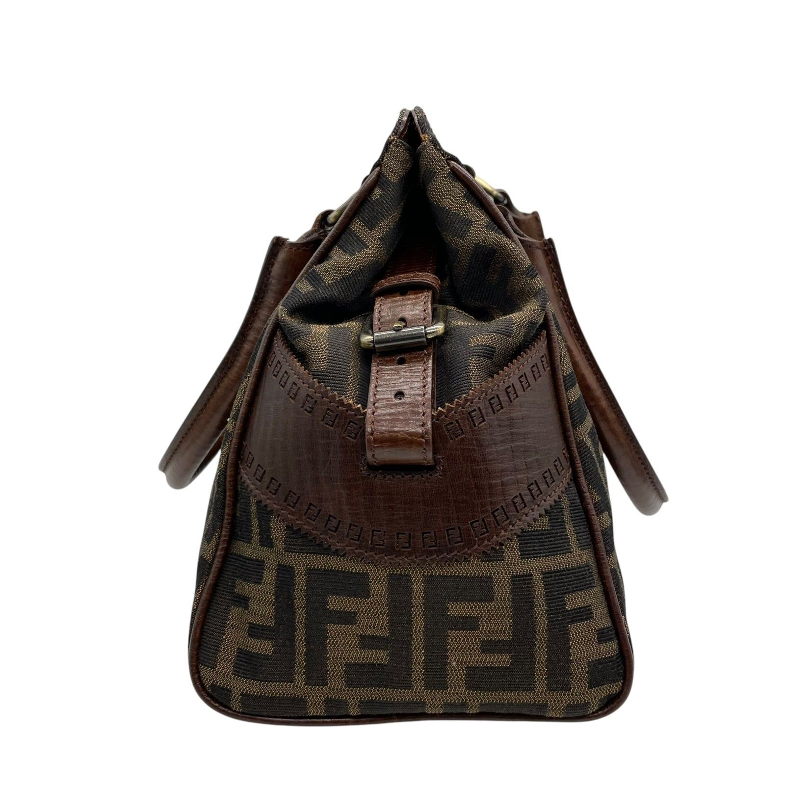 美品】FENDI フェンディ エトニコ ズッカ トートバッグ ハンドバッグ 