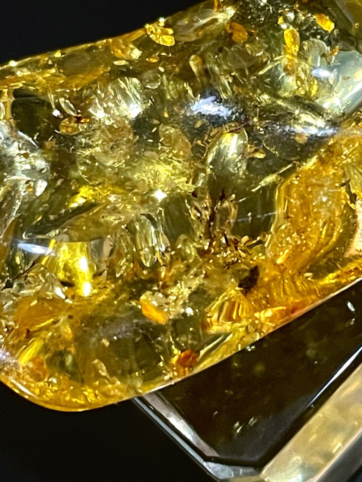 天然極上品★スパークリングメープルハニーアンバー【天然琥珀】カボション◆天然石 天然極上品☆スパークリングメープルハニーアンバー【天然琥珀