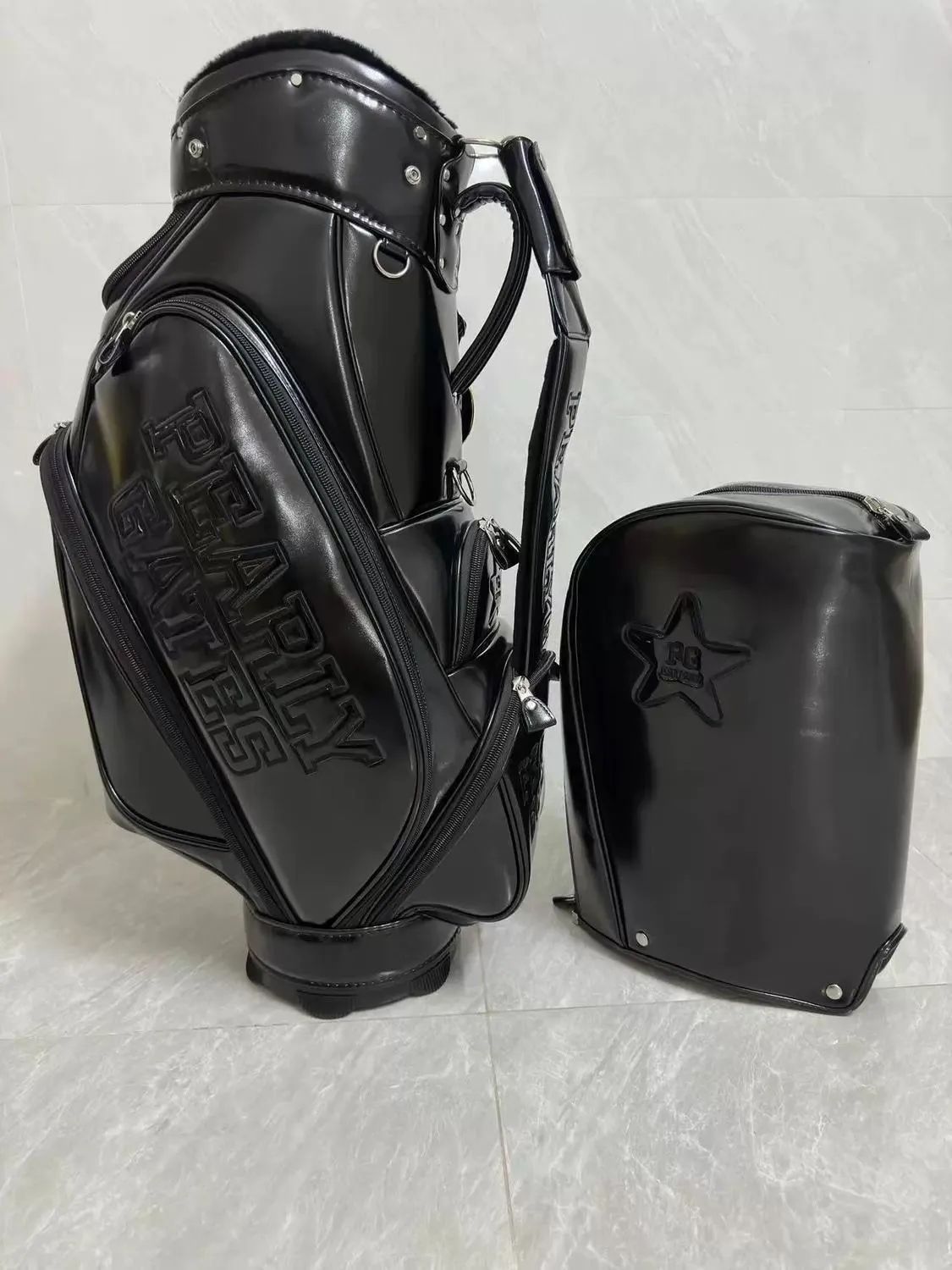 PEARLY GATES ゴルフバッグ ブラック/グリーン PEARLY GATES ゴルフバッグ・キャディバッグ 男女兼用 ブラック PEARLY