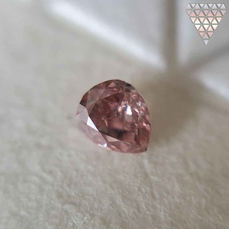 0.06 ct FANCY PINK SI1 PEAR AGT 天然 ダイヤモンド DIAMOND EXCHANGE FEDERATION