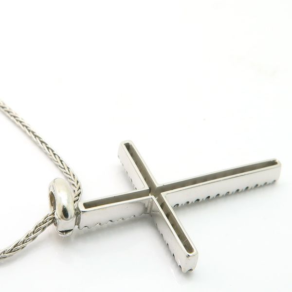 DAMIANI ミステリークロス ネックレス 750 K18WG ブラックダイヤ