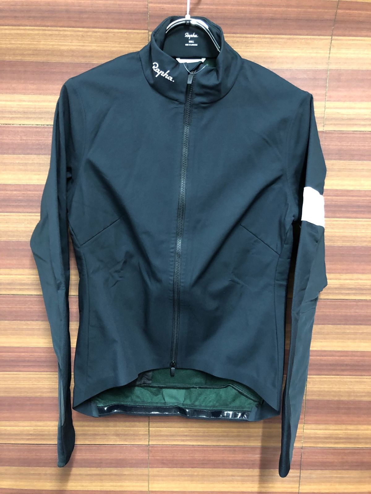 IT305 ラファ Rapha PRO TEAM TRAINING JACKET 長袖 サイクルジャケット 紺 白 S 裏起毛