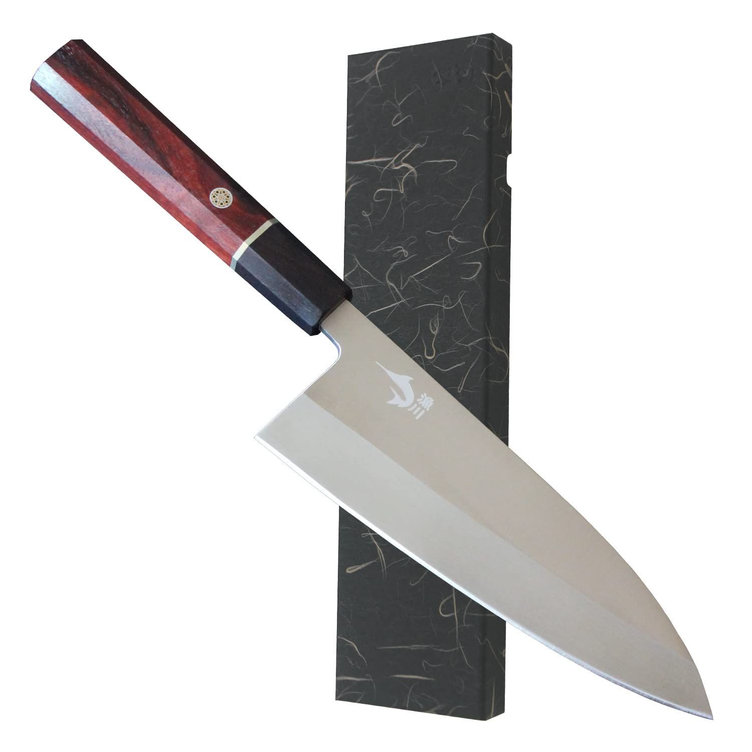 人気商品 ホンジュラス紅檀柄 6Cr16MoV鋼 刃渡181 右利き 出刃包丁 和包丁 家庭用 魚介 漁川 捌く 家での魚さばきをもっと簡単に