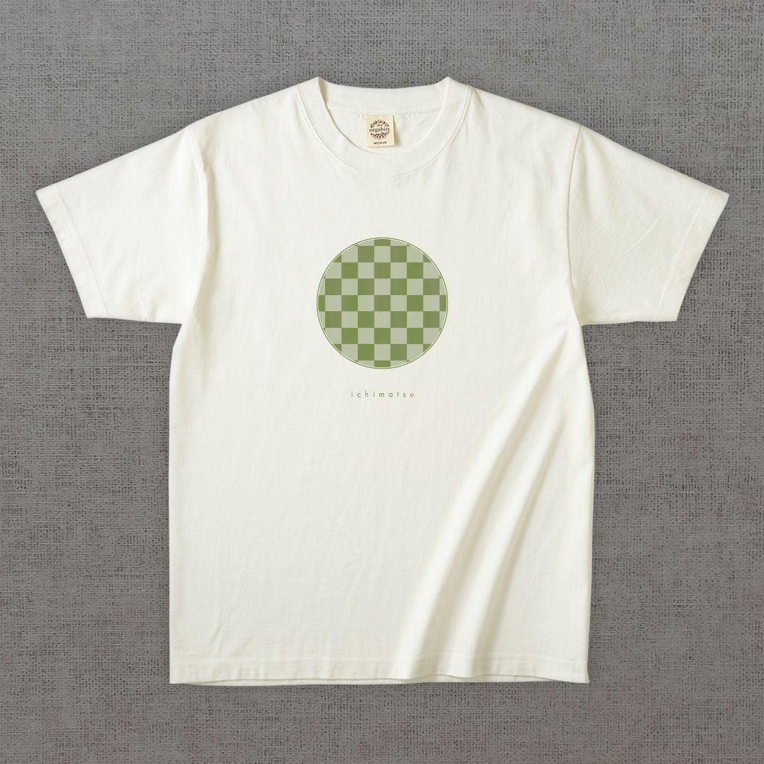 和柄Tシャツ　市松 -彩・円-