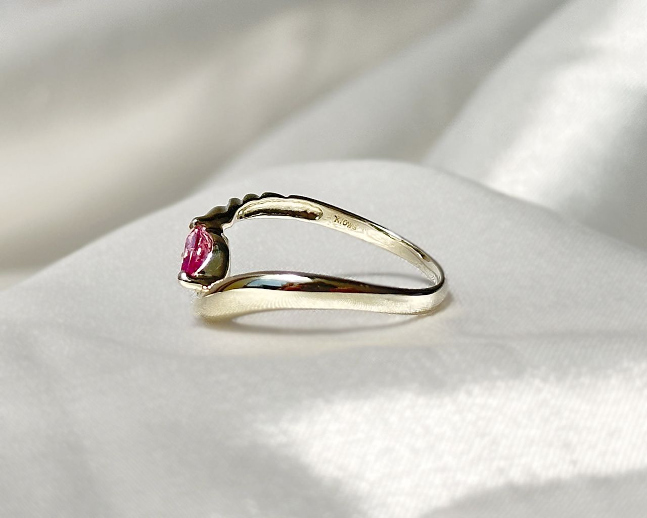 天然サンタマリアアクアマリン ダイヤモンド エタニティ 計0.58ct K18