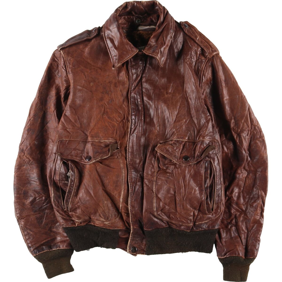 古着 70~80年代 ショット SCHOTT A-2タイプ レザーフライトジャケット 