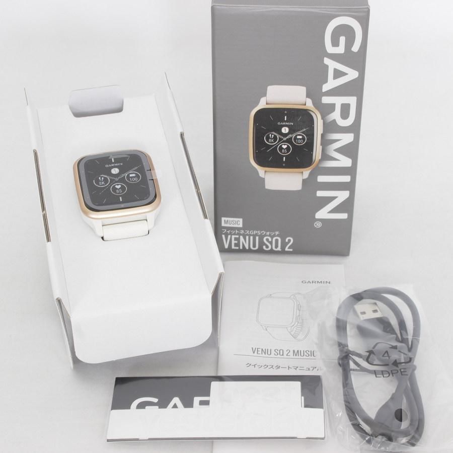 新品】GARMIN Venu Sq 2 Music Ivory/Peach Gold 010-02700-71 