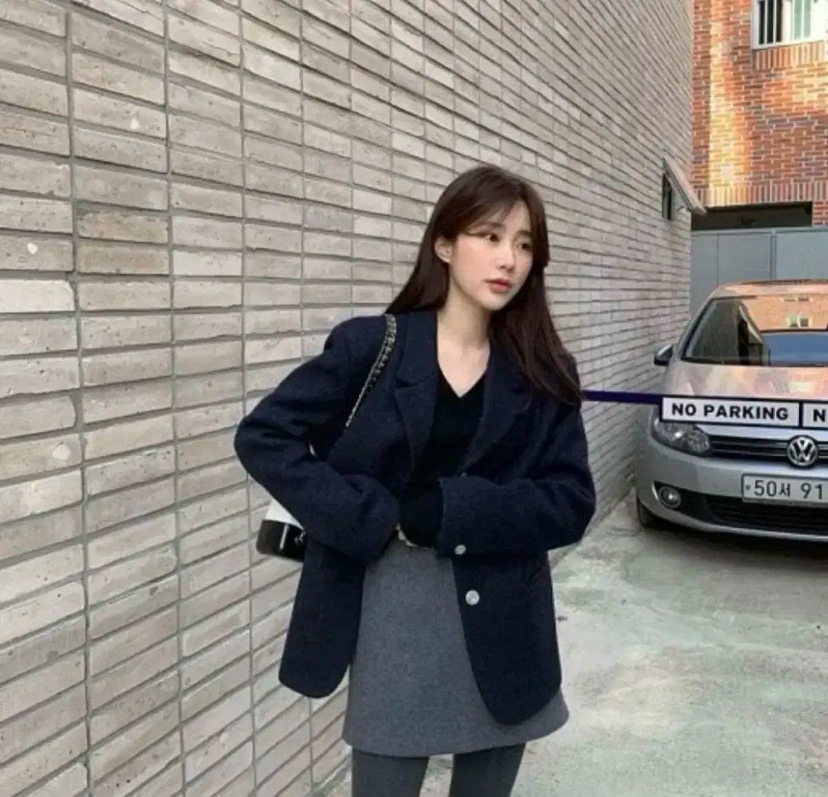 リエット ネイビー ウールジャケット