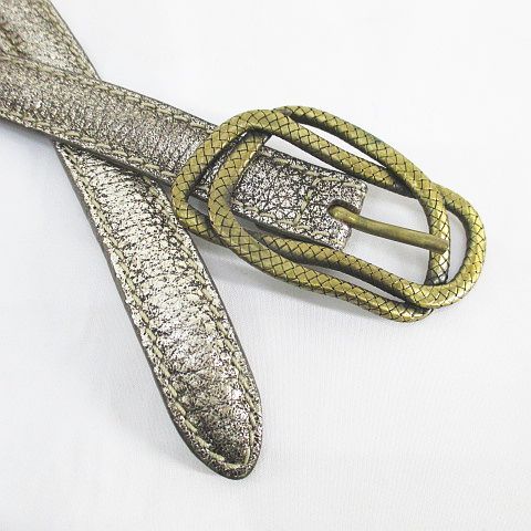 ボッテガヴェネタ ベルト BOTTEGA VENETA(ボッテガヴェネタ) ベルト 85cm - 黒 レザー