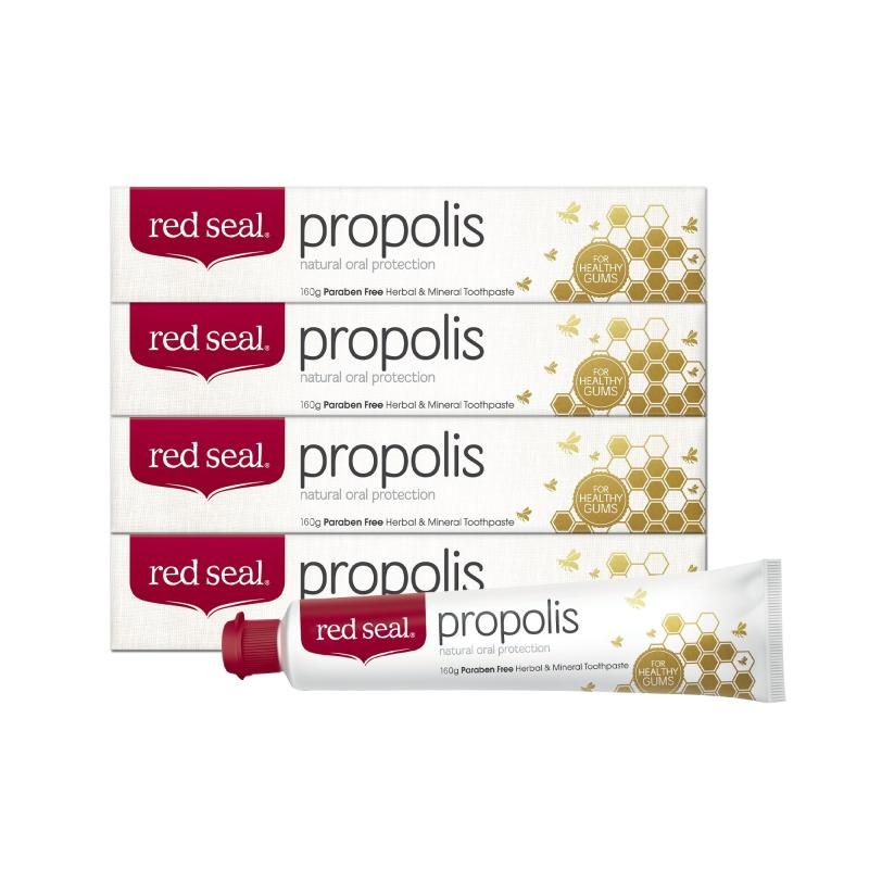 red seal レッドシール プロポリス 歯磨き粉 １６０ｇの４個セット RED SEAL Propolis Toothpaste 160g x 4set 日本正式輸入品