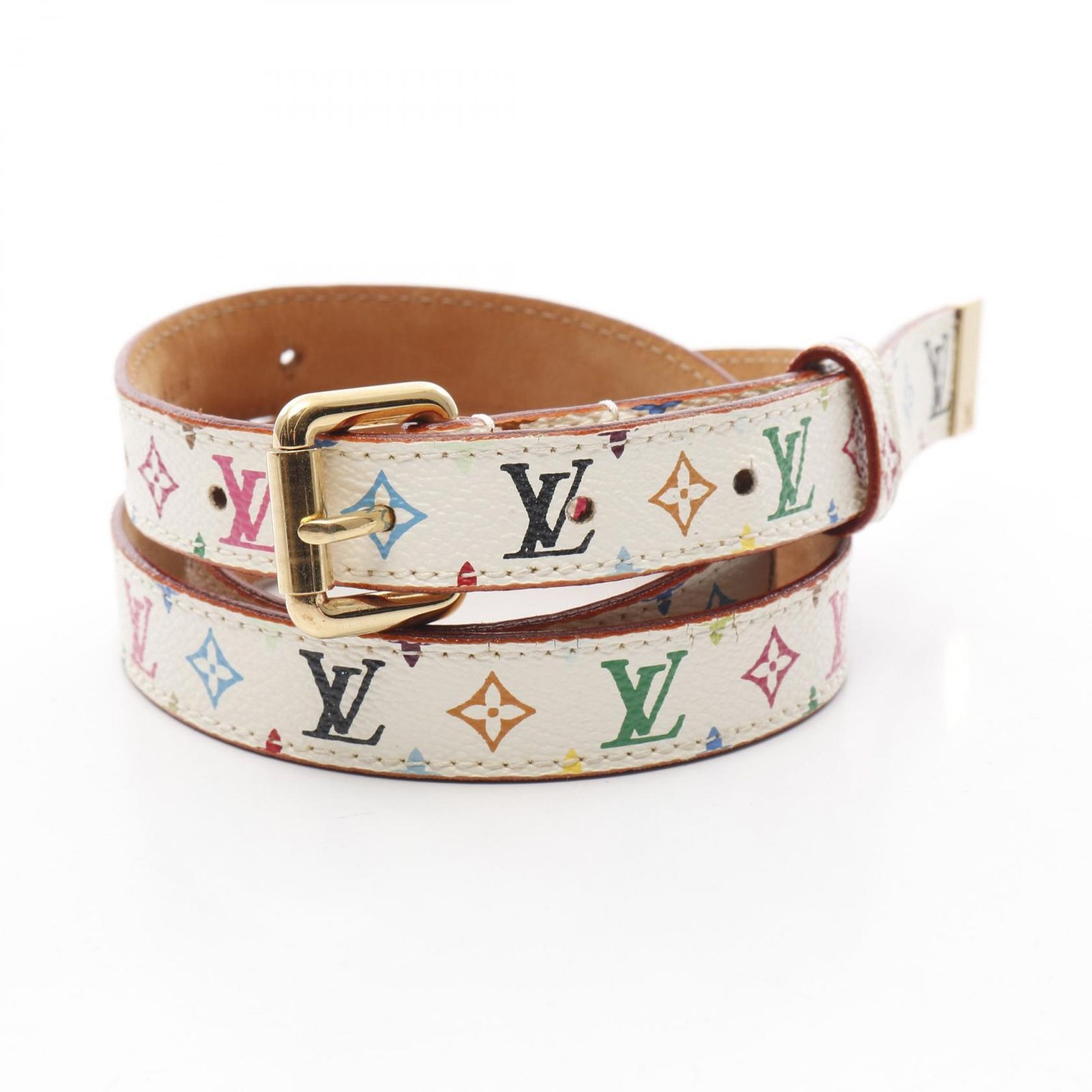 ルイ ヴィトン LOUIS VUITTON ベルト サンチュール モノグラムマルチ ブロン M9272 マルチ PVCコーティングキャンバス ベルト レディース Used B