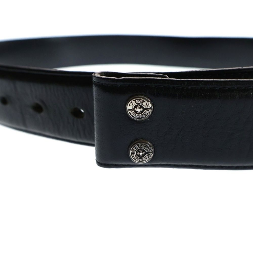 [超美品]クロムハーツ　スクロールレーベルリベッツベルト1.0inch 1.0STRAP 1inchスクロールレーベルリベッツ BUCKL MIL FLERKNEE