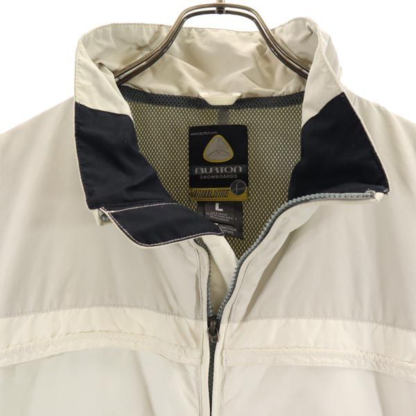 バートン スノーボード ナイロンジャケット L グレー_白 BURTON