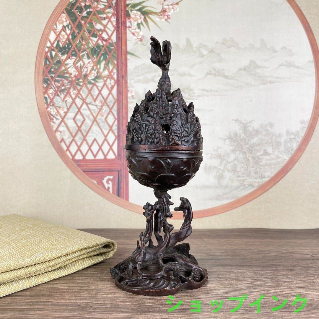 銅細工 盤竜香炉 博山炉 香道具 装飾品 工芸品 美術品 置物