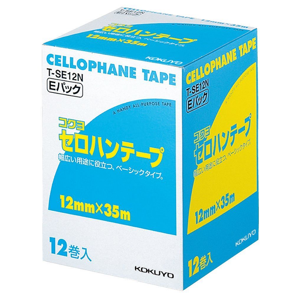 まとめ買い コクヨ セロハンテープ 大巻き お徳用Eパック 12mm×35m 12巻入 T-SE12N ×3セット