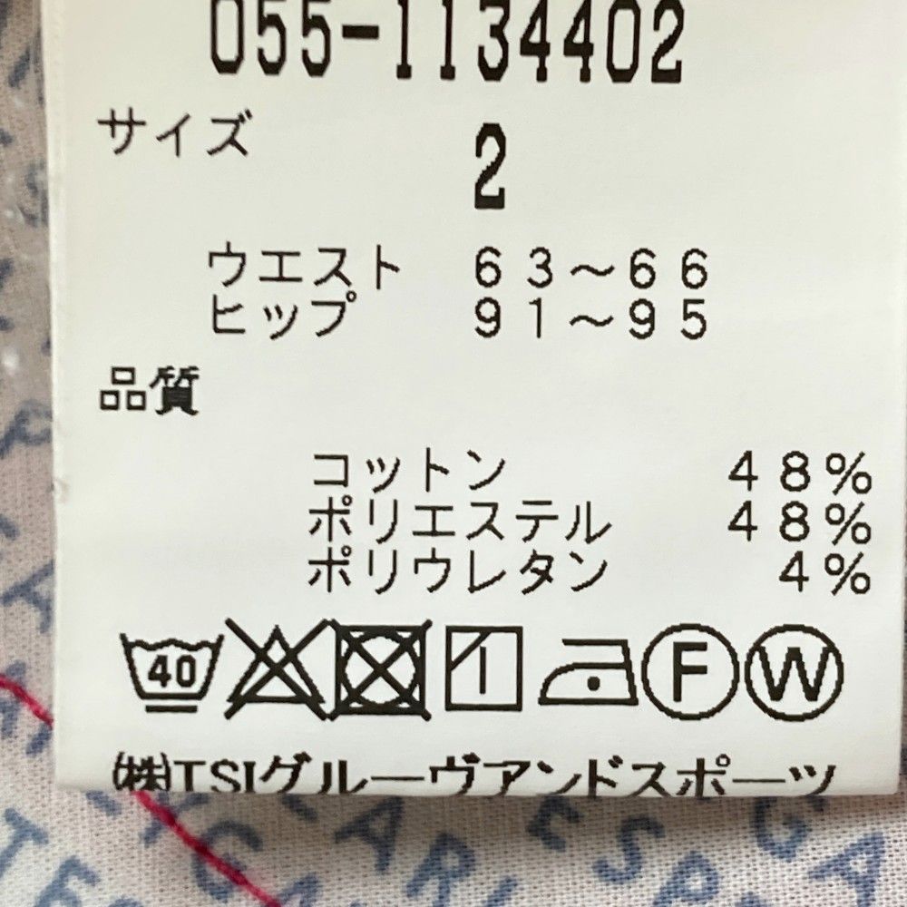 サイズ：2 PEARLY GATES パーリーゲイツ  コットン混 ストレッチスカート  ピンク系 [240101428312] ゴルフウェア レディース ストスト サイズ：2 PEARLY GATES パーリーゲイツ コットン混 ストレッチ