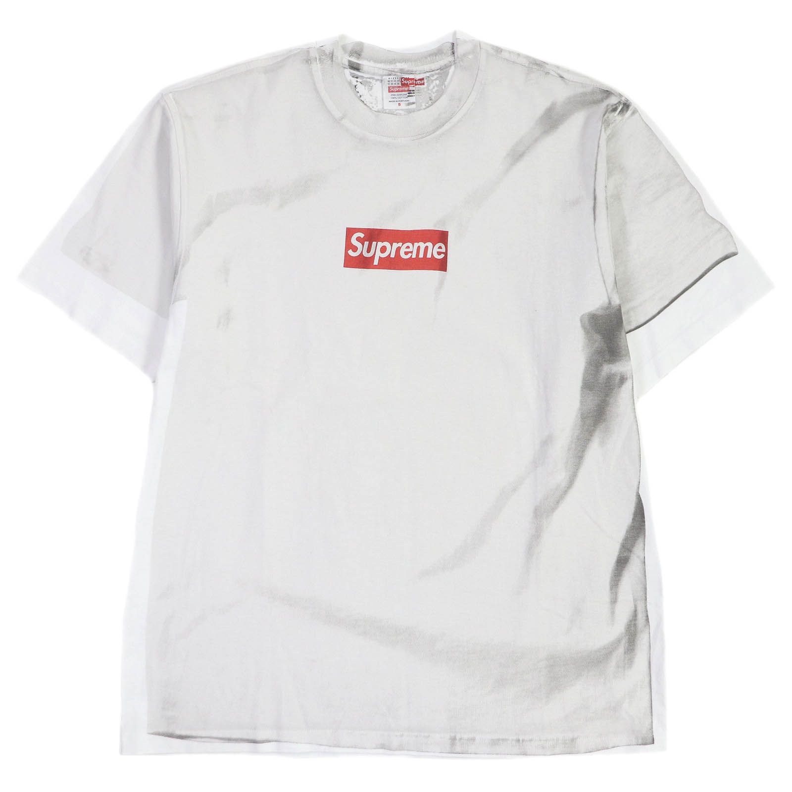 極美品Supreme シュプリーム MM6 Maison Margiela エムエムシックス メゾンマルジェラ 24SS Box Logo Tee コットン100％ カットソー 半袖Ｔシャツ ホワイト系 S 正規品 メンズ