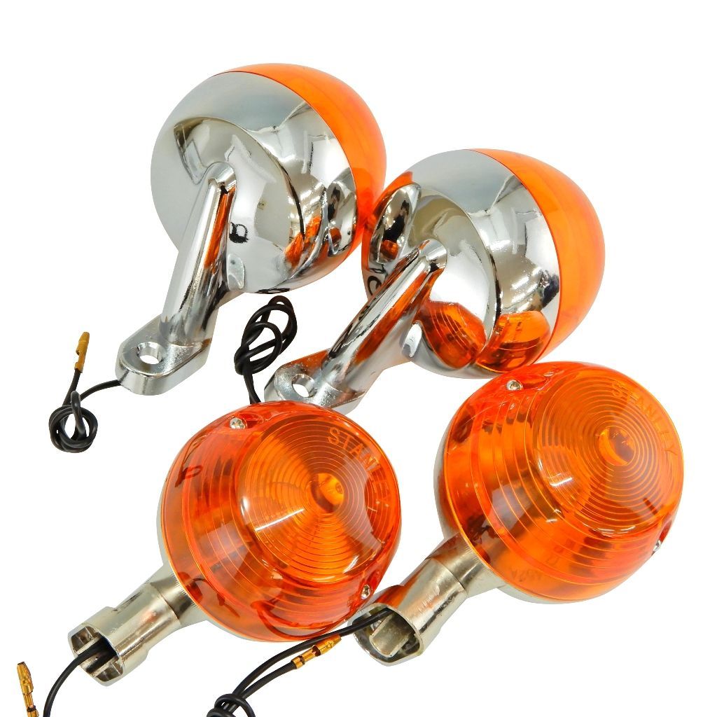 シャリィ ダックス 純正タイプ ウインカー 4個 クリア 配線1本 アルミ