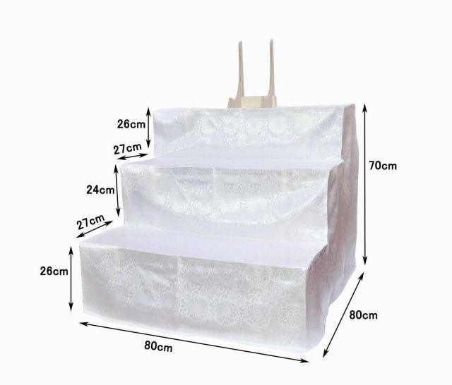  二段祭壇 三段祭壇 木製祭壇 2段 3段 白布覆付 写真立て付き 法事 法要 仏事 お盆 コンパクト盆棚 精霊棚 お盆用木製祭壇 お盆用品 新盆 初盆 祭壇 盆飾壇 組立らくらく 三段 幅80 cm その他 神棚 神具