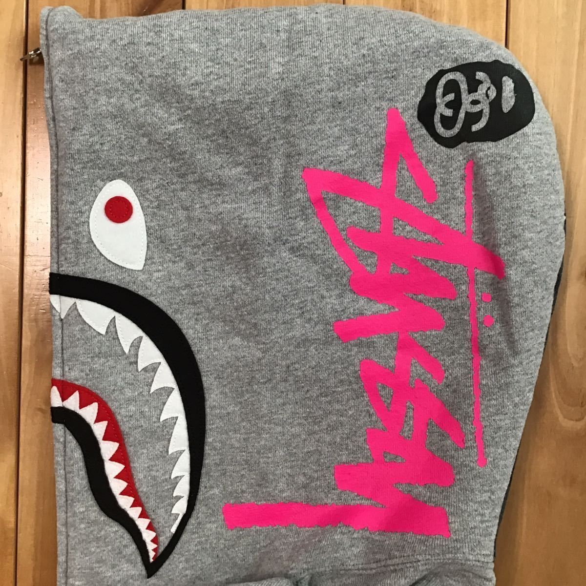 STUSSY × BAPE シャーク パーカー Sサイズ shark full zip hoodie a 