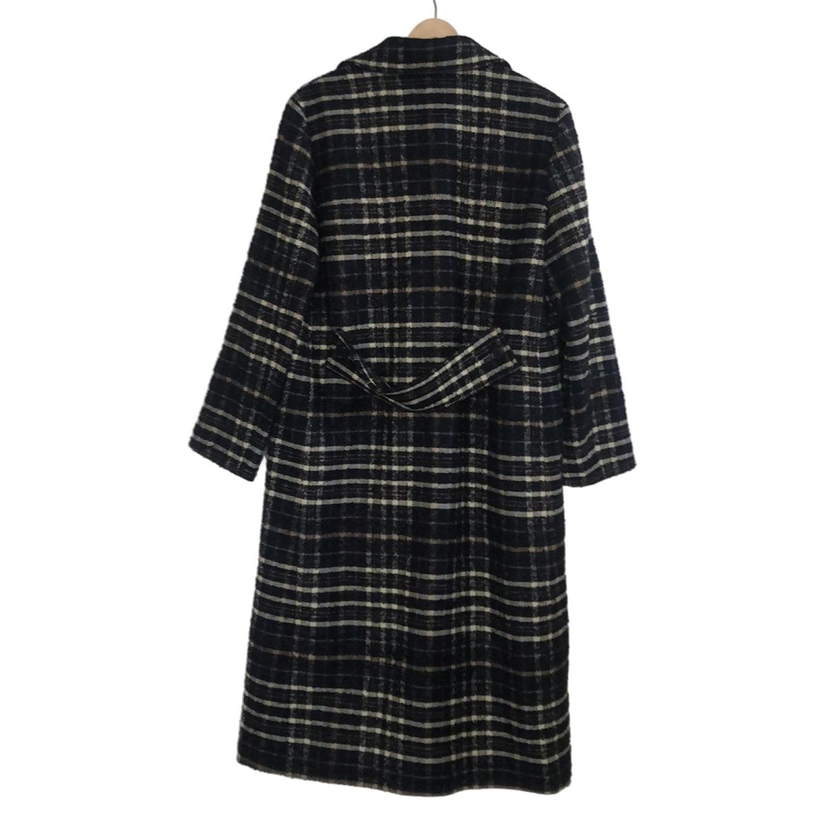 PaulSmith ポールスミス コート サイズ40 L レディース - 黒×アイボリー×マルチ 長袖 チェック柄 冬