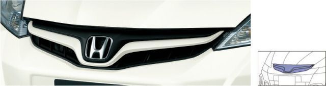 HONDA ホンダ FIT フィット ホンダ純正 フロントグリル（カラードタイプ） 2012.05～次モデル | フロント グリル 取り付け DIY おすすめ エアロパーツ 車 外装 車用品 カー用品 部品 パーツ ポイン