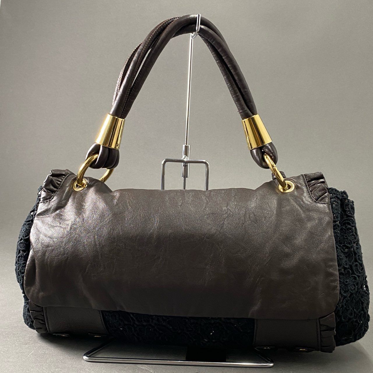 Ae19 DOLCE&GABBANA ドルチェアンドガッバーナ レース レザー ワン 