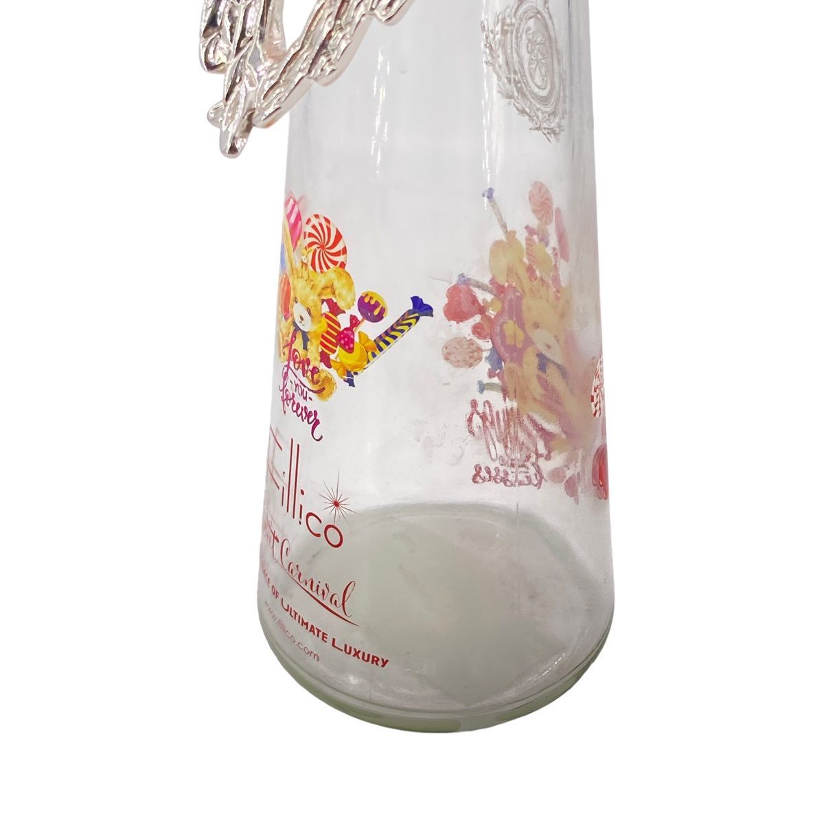 中古】 Fillico フィリコ ラビット 飾りボトル 空き瓶 羽 王冠