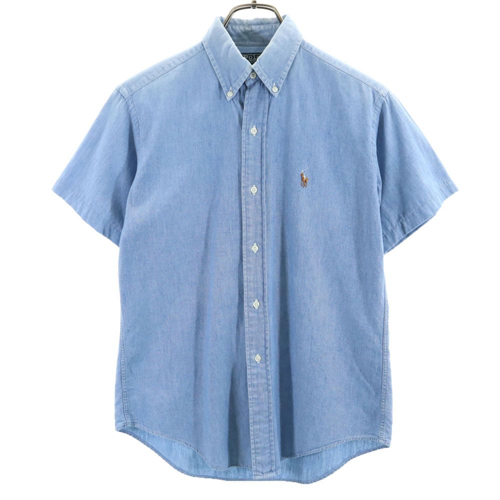 80s 緑タグラルフローレン デニムシャツ160（M相当）ナイガイ