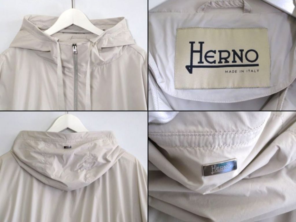 223529 HERNO ヘルノ A-Shape LIGHT NYLON STRETCH ナイロンコート ストレッチ 撥水 フード 42 GC000388D 12431S