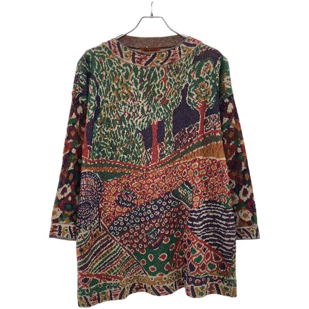 MISSONI◇ニット セーター ミッソーニ 総柄 マルチカラー メンズ 
