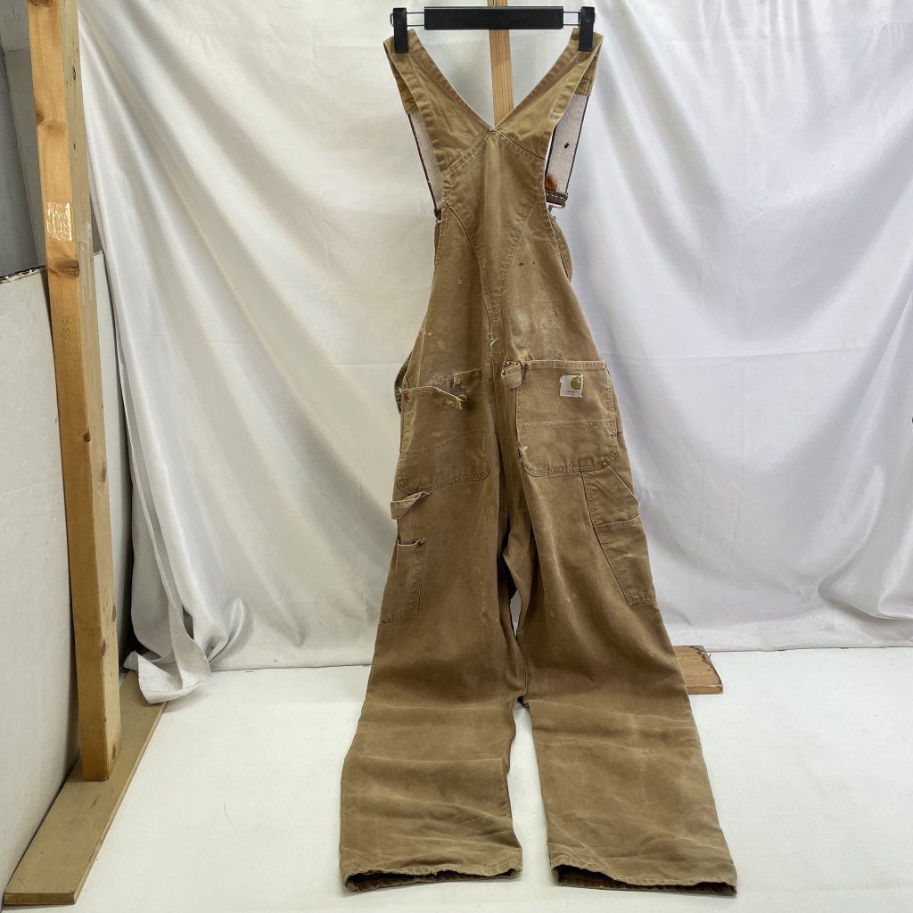 ガチ　Carhartt 70s オーバーオール 70s Carhartt Brown Duck Overalls （W38） Double-Knee