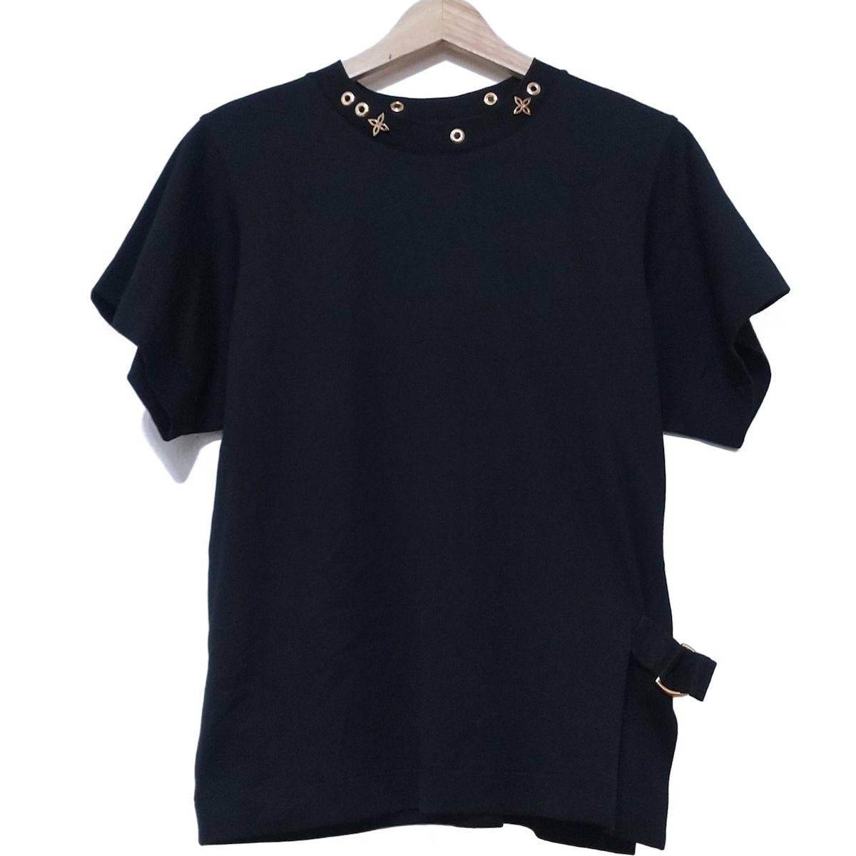 LOUIS VUITTON ルイヴィトン 半袖Tシャツ サイズS レディース - RW191W JG2 FGTS03 黒