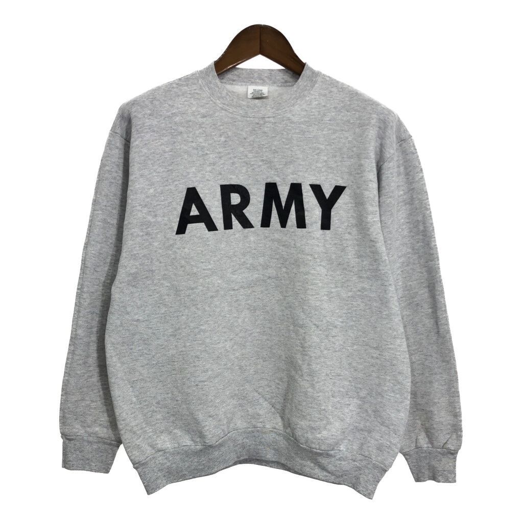 00年代 米軍実物 U.S.ARMY トレーニング スウェット ミリタリー ライトグレー (メンズ LARGE) 中古 古着 R3873