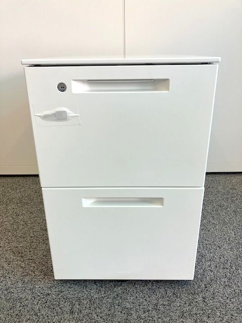 コクヨ iS 2段ワゴン キャスターワゴン サイドワゴン 引き出し キャビネット 脇机 ホワイト オフィス家具 在宅 テレワーク