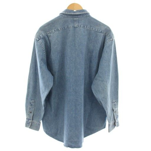 ラルフローレン RALPH LAUREN THE BIG SHIRT デニムシャツ 長袖 刺繍 10 青 TK