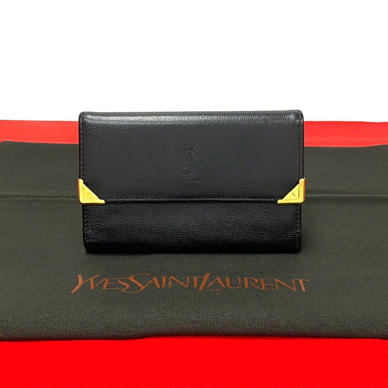 極 美品 YVES SAINT LAURENT イヴ サンローラン YSL ロゴ 金具 極 美品 YVES SAINT LAURENT イヴ サンローラン YSL ロゴ 金具