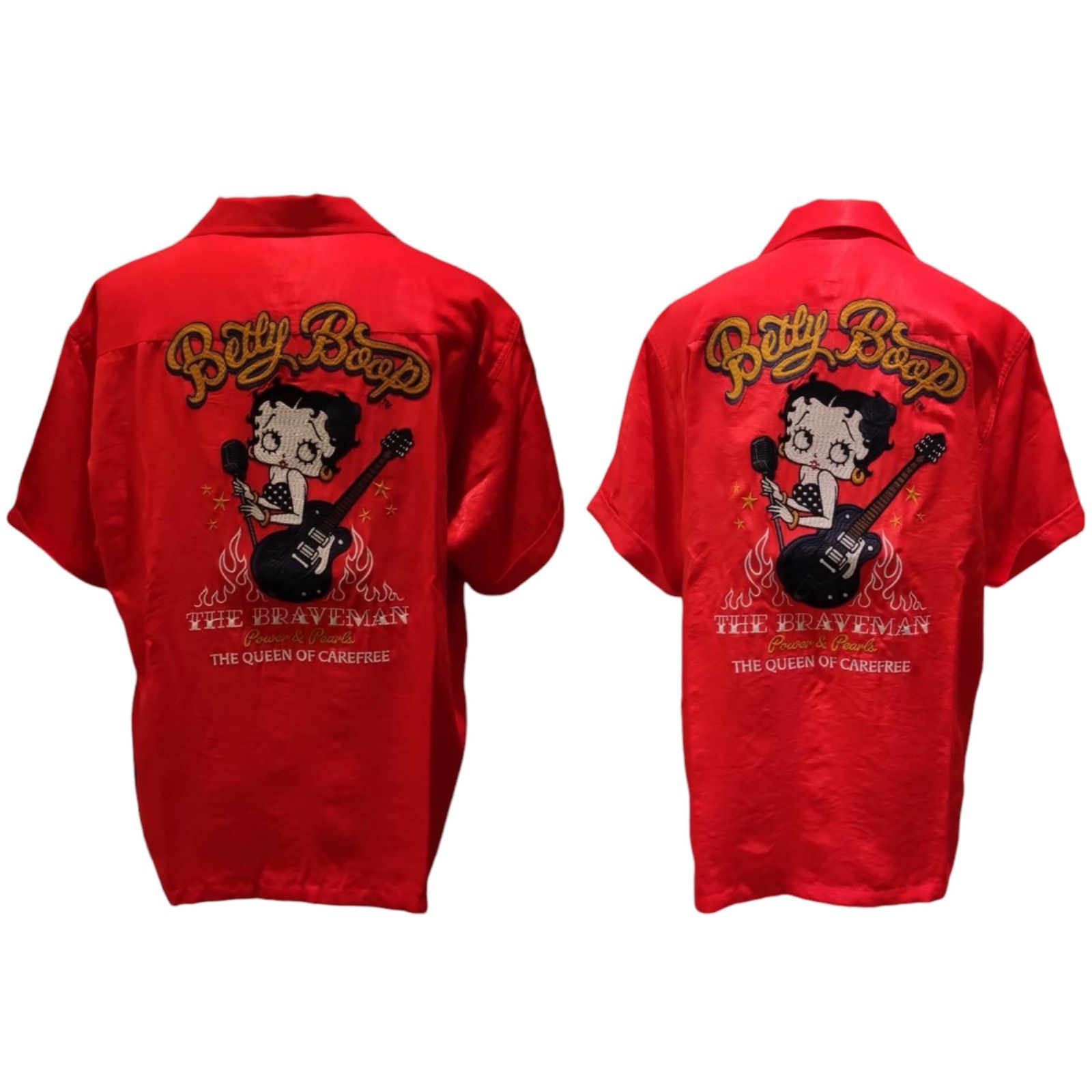 ⭐️BRAVE-MAN ギター&ベティ半袖開襟シャツ⭐️ブレイブマン 開襟  